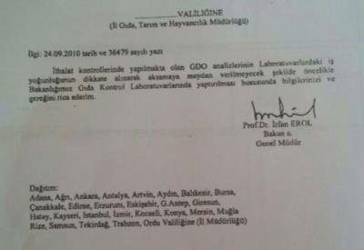 Tarım Bakanlığı bunu bile yapmış